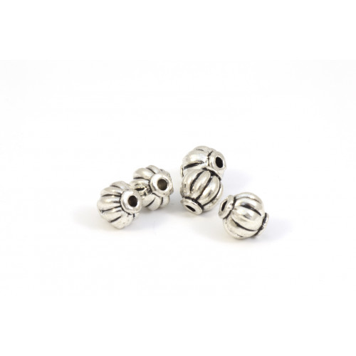 METAL BEAD ROUND 6MM ANTIQUE SILVER
